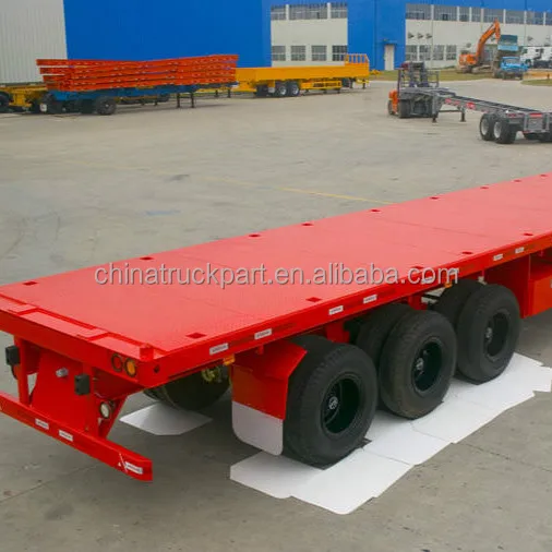 
SINOTRUK 3 axle 40ft flatbed semi trailer container semi-trailer 200 ton trailer truck 