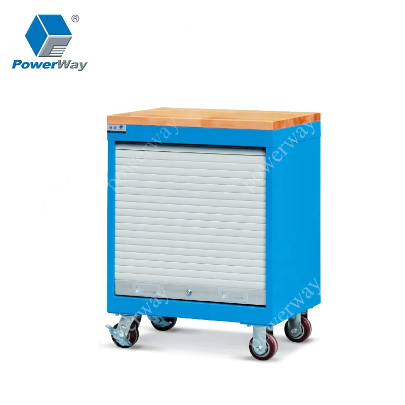 Metal hole plate shutter tool chest trolley workshop tool cabinet on wheels
