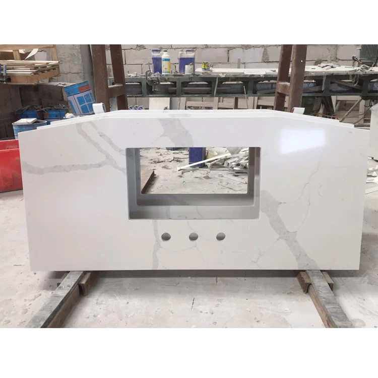 Commercial Calacatta Gold Countertops Vanity Bathroom Vanity Tops Table Tops With Quartz Countertop Philippines