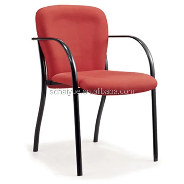 Steel Tube Frame Chair with Fabric Seat Upholstery RED Office Chair Conference Chairs