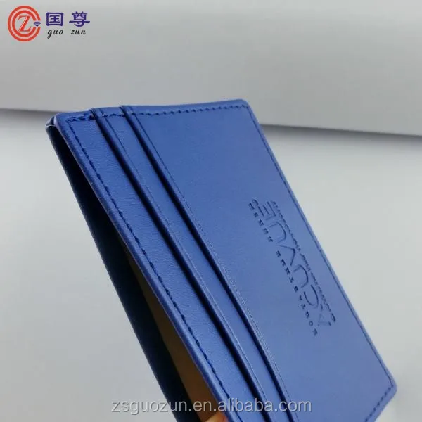 Slim Wallet / Black Genuine Real Leather / Minimalist Credit Card Case / Holder