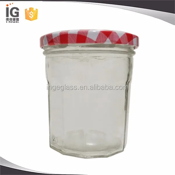 Empty Bonne Maman Jelly Jam Jars Red Gingham Plaid Lid