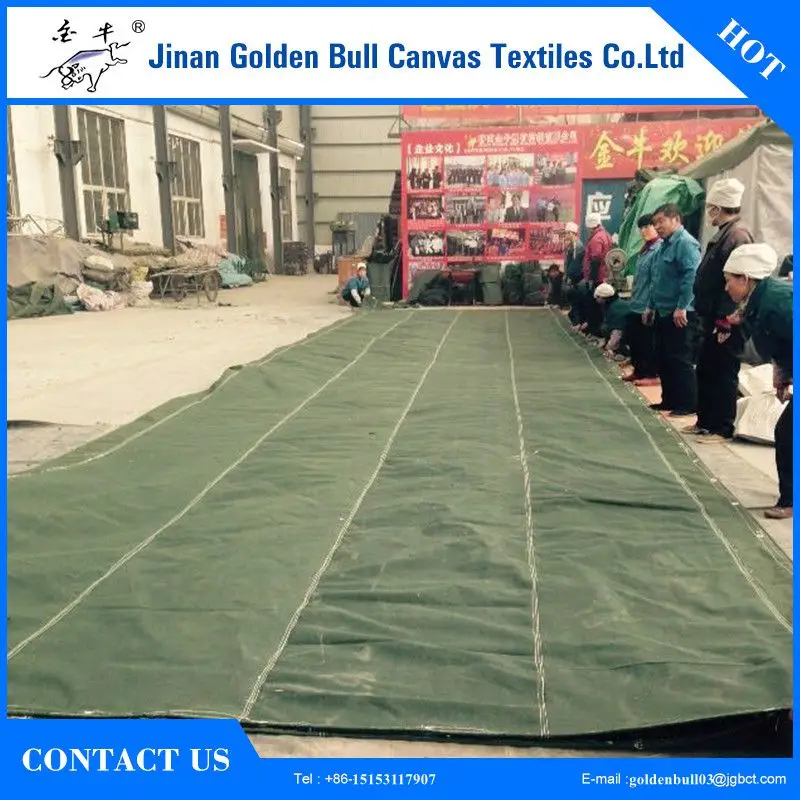 Plain Weave Waterproof Breathable Polyester Cotton Canvas Tarps