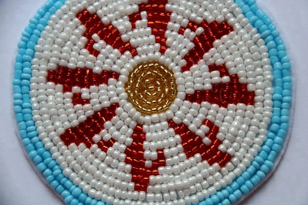 Handmade Custom Design Bead Flower Patch Beaded Patches Applique No Minimum Order