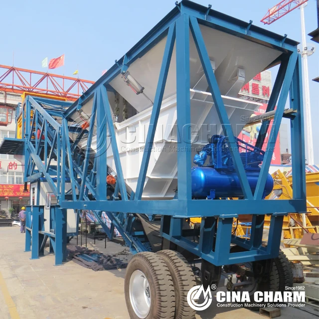 Factory Price ready mix portable mobile concrete batch plants  for sale