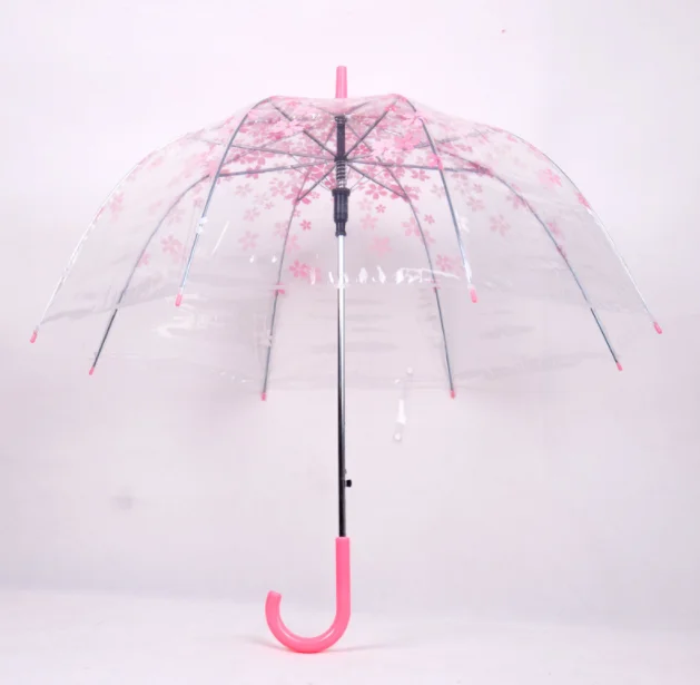 ladies transparent apollo  cherry printing umbrella