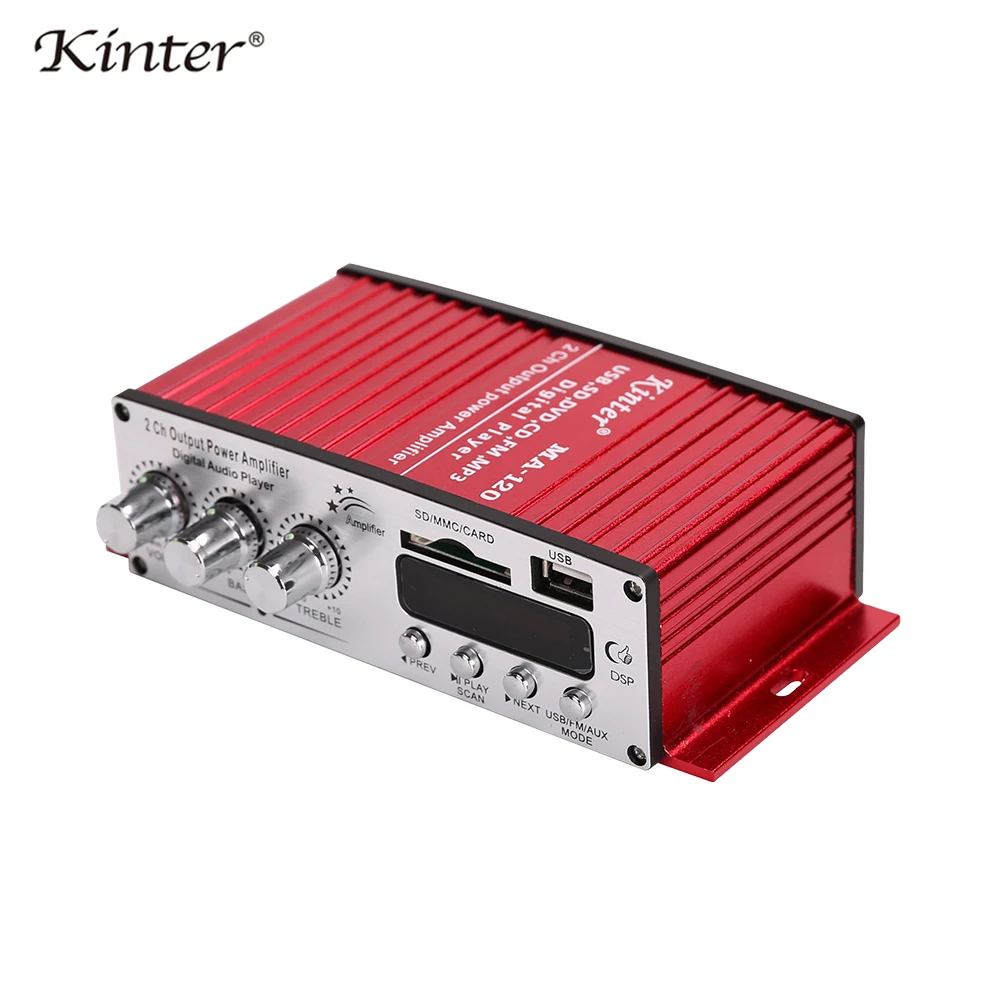 Цифровой автомобильный Hi-Fi усилитель мощности Kinter MA-120 dc 12 В класса ab с usb sd fm