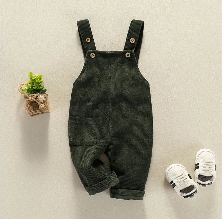 0-5 years High quality 2018 Spring baby kids pants corduroy fashion overalls