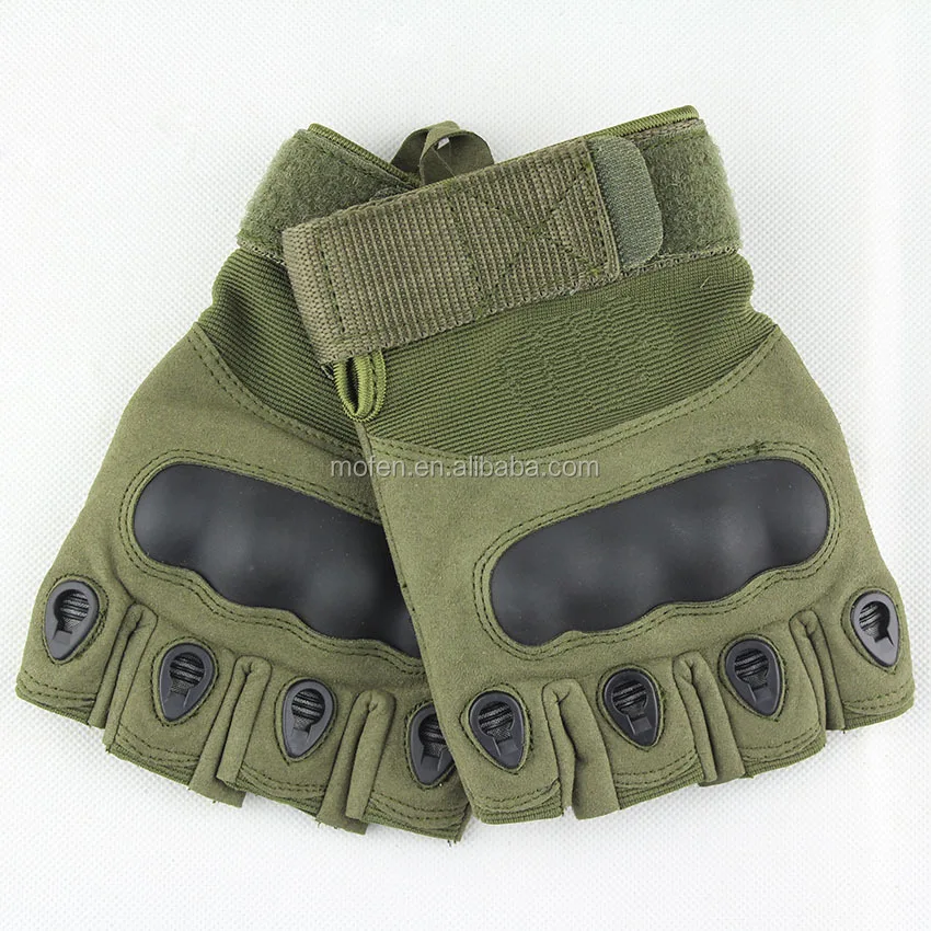 2021 Black Tan Olive Green Half Finger Tactical Gloves