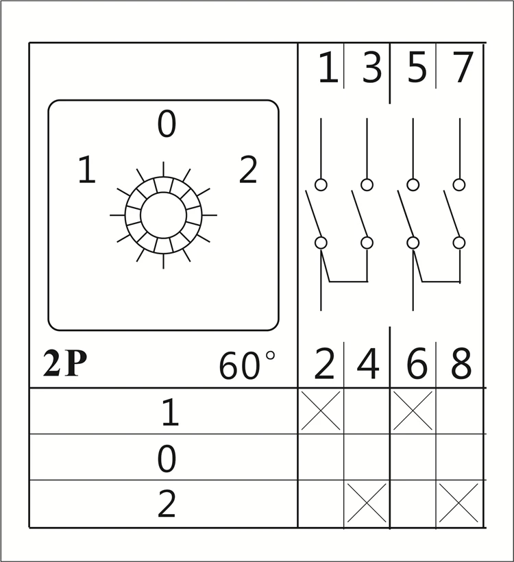 Cansen switch LW26-160 1-0-2 2 Pole rotary cam changeover switch control motor welding machine rotary cam switch