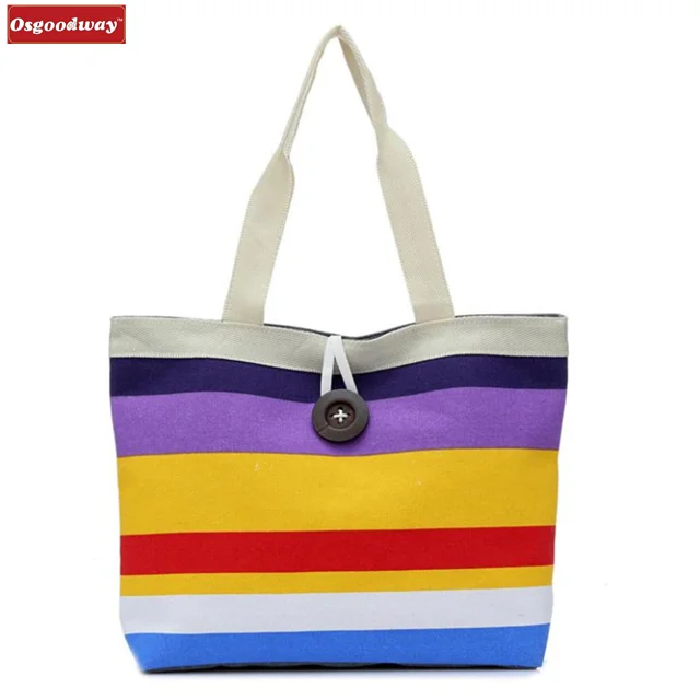 Osgoodway 2018 New Fashion Lady Shopping Canvas Tote Purse Womens Bag Bolsa Feminina for Beach