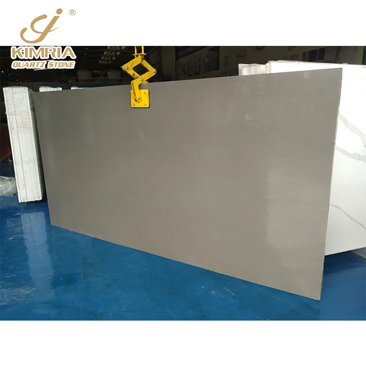 Composite granite / galaxy grey artificial quartz stone slab pure grey quartz countertop kitchen island table top worktops