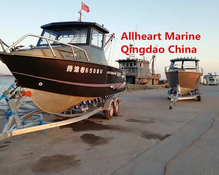  Алюминиевая рыболовная лодка Allheart Shark Cuddy Cabin 6 5 м/21 фут для продажи в Китае с сертификацией CE