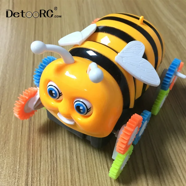 Detoo 360 degree stunt car toys bee 3wheels running children toys electric car tumbler toys for kids