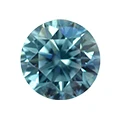 Thriving Gems Bulk Sale 1 Carat Moissanite Light Blue Color Round Synthetic Moissanite Diamond