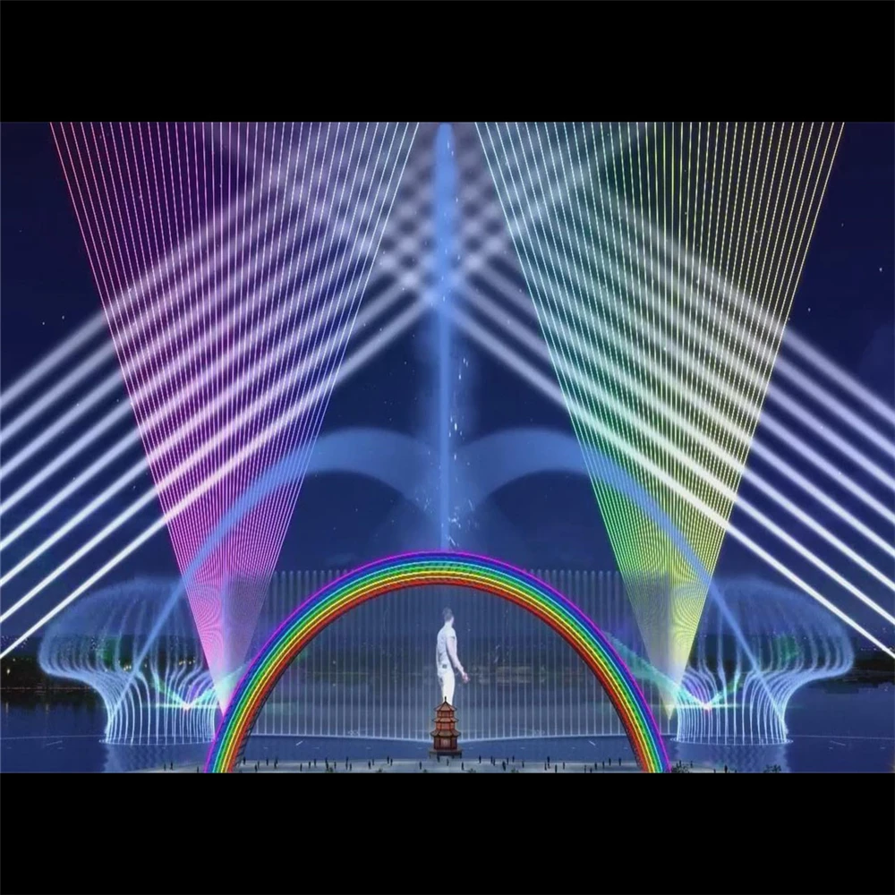 Водяной лазерный водяной экран фонтан для фильмов