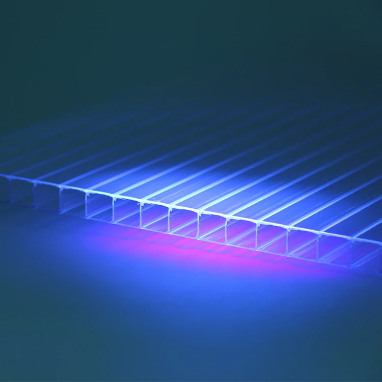 8mm UV  Clear Transparent Polycarbonate roofing panels greenhouse polycarbonate sheets