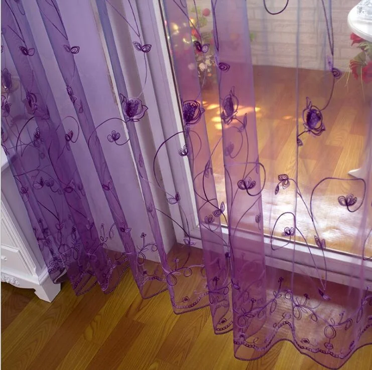 Заводская распродажа, высококачественные вышитые шторы из прозрачной вуали в европейском и корейском стиле, декоративные прозрачные шторы, шторы