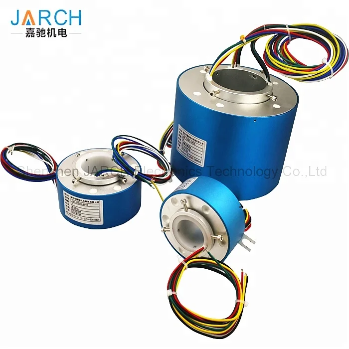  12mm/120mm/500mm Through hole electrical rotary joint carbon brushes slip