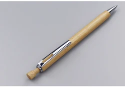 Luxury 1.0mm Writing Black Ink Wood Made Elegant Stick Ball Point Pen With Custom Logo