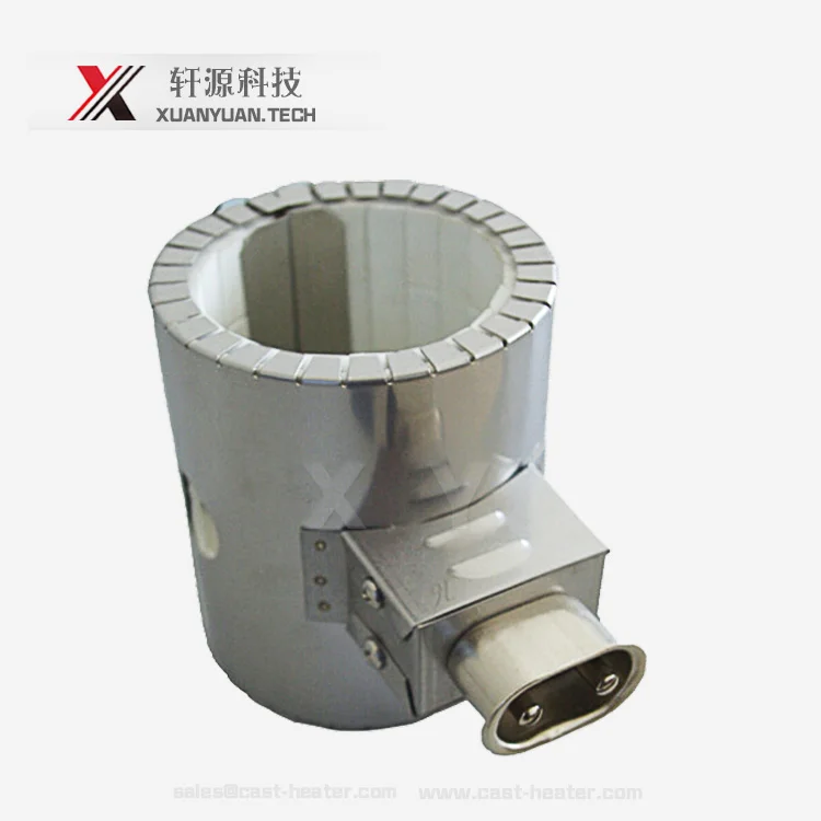 Band ceramic heater with wire connection box