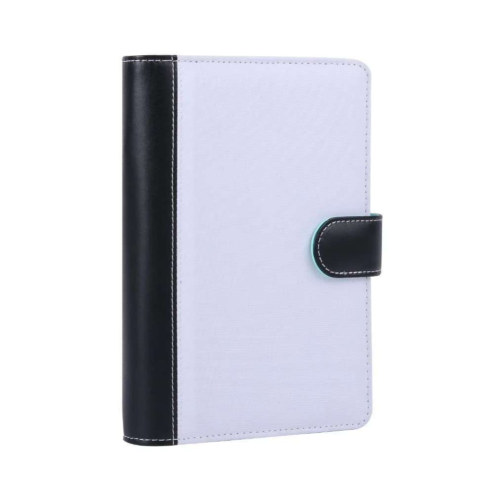 Fashion mixed color magnetic a5 faux pu leather ring planner binder with clasp