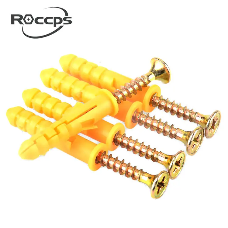 Nylon plastic wall plug anchor