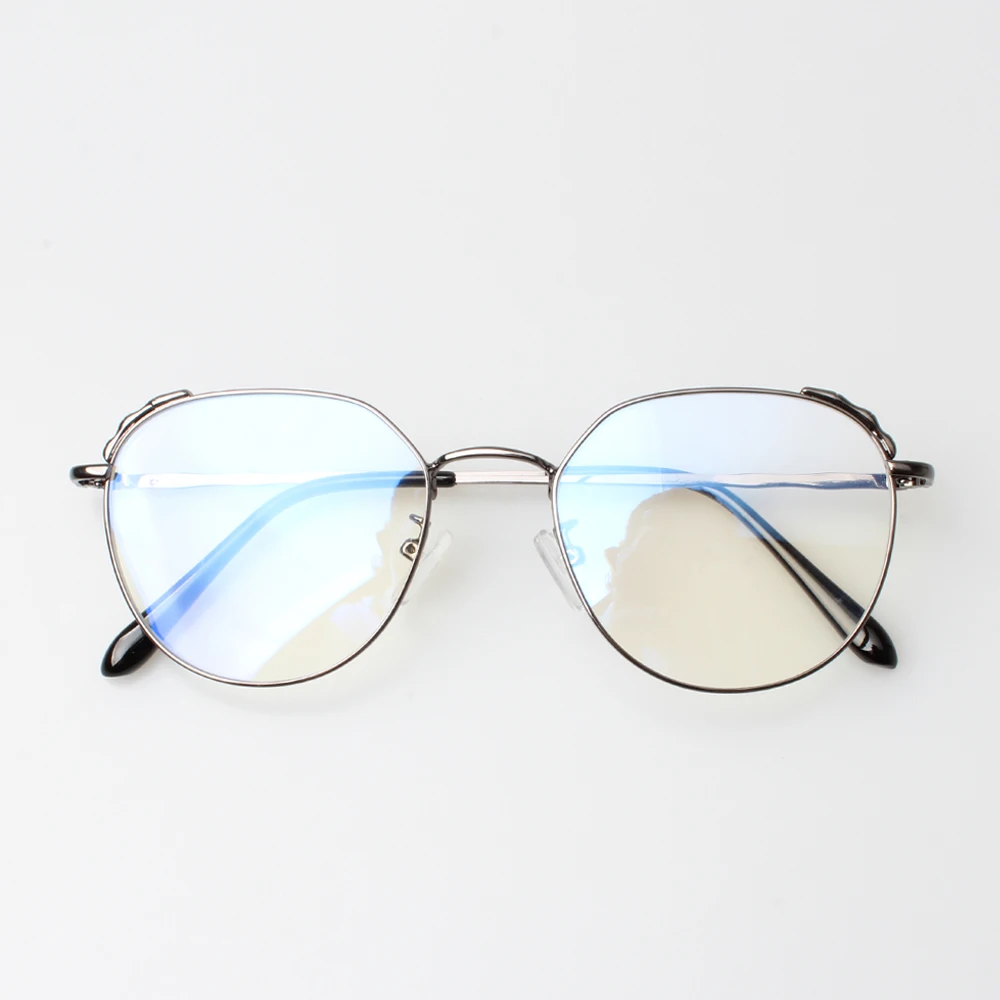 New Designer Woman Glasses Optical Frames Metal Round Glasses Frame Clear Lens Eyewear Black Silver Gold Eye Glass