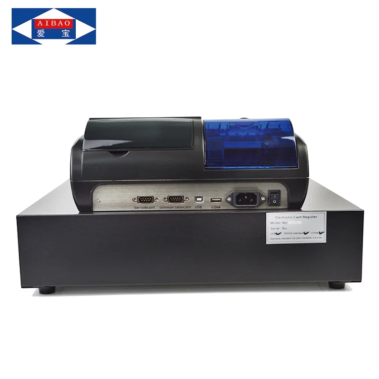 USB/COM/U-disk portable retail shop electronic cash regisger ECR with 58mm printer