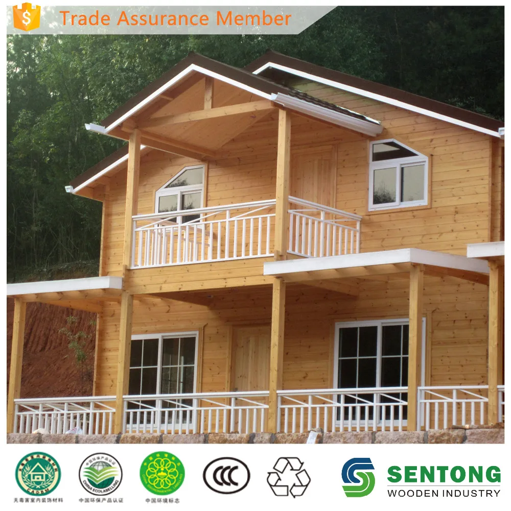 Two-Story Wooden House Villa