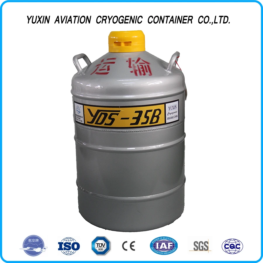 Liquid nitrogen semen storage tank container used in poultry farm