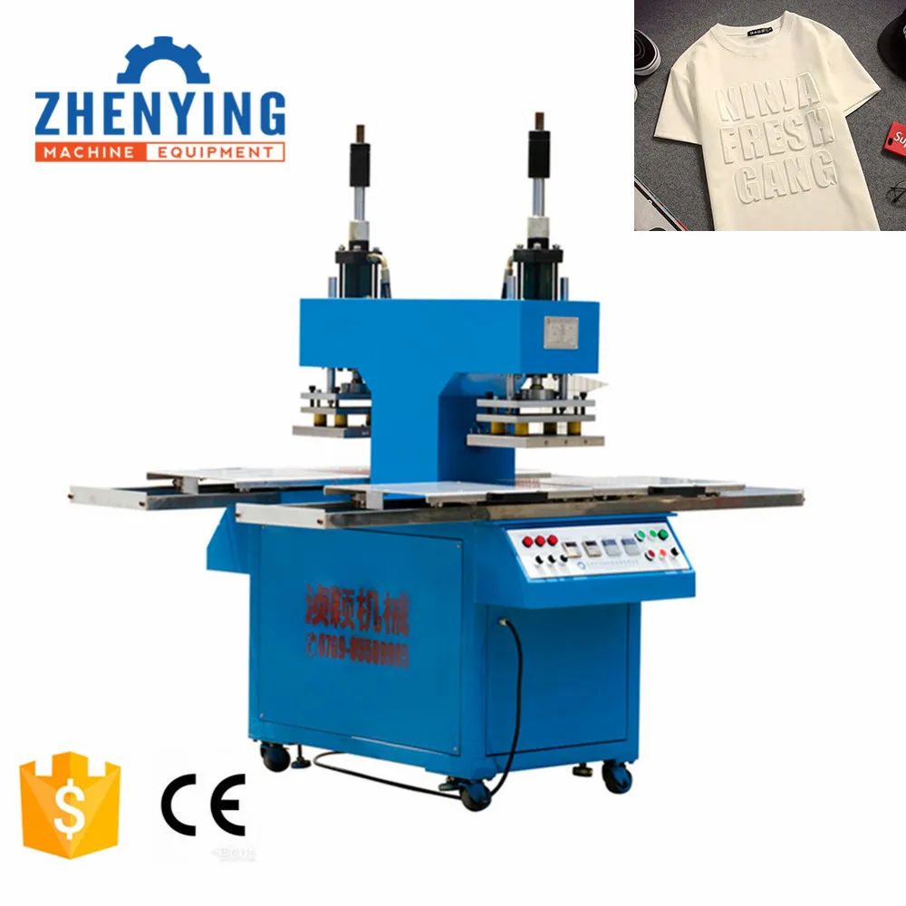 T-shirt Custom Logo Heating Hydraulic Embossing Press Machine