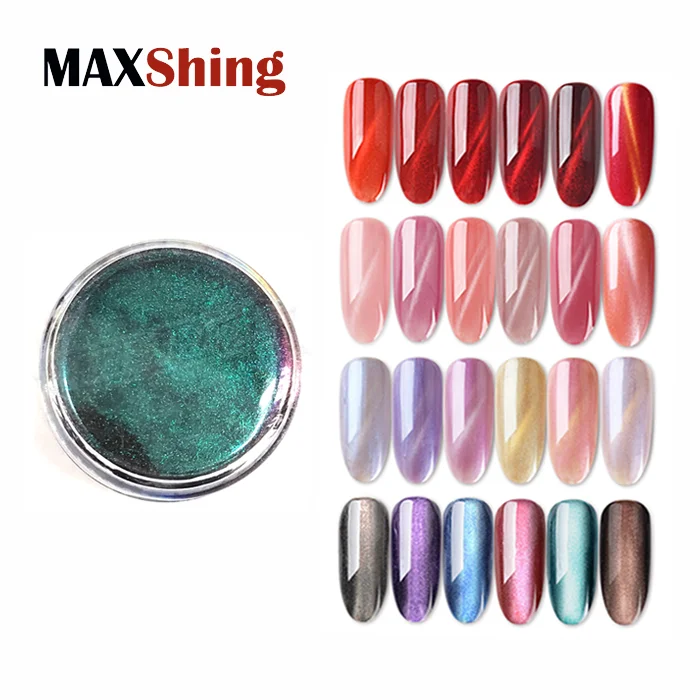 Nail polish pigment powder 3d cat eye magnet nail powder pigment