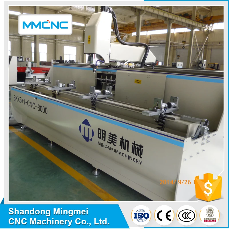 LCJG3+1-CNC-3000/6000 Aluminium Profile CNC Machining Center for milling holes, slots etc on aluminium extrusion