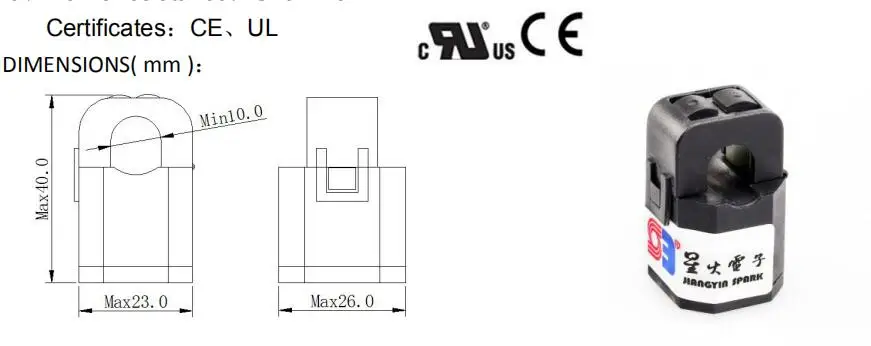 SCT-T10 Split Core Current transformer low cost current transformer