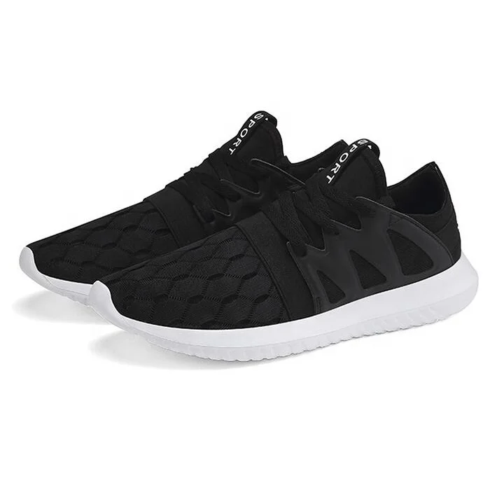 wholesale soft and durable black sport shoes sneakers for men