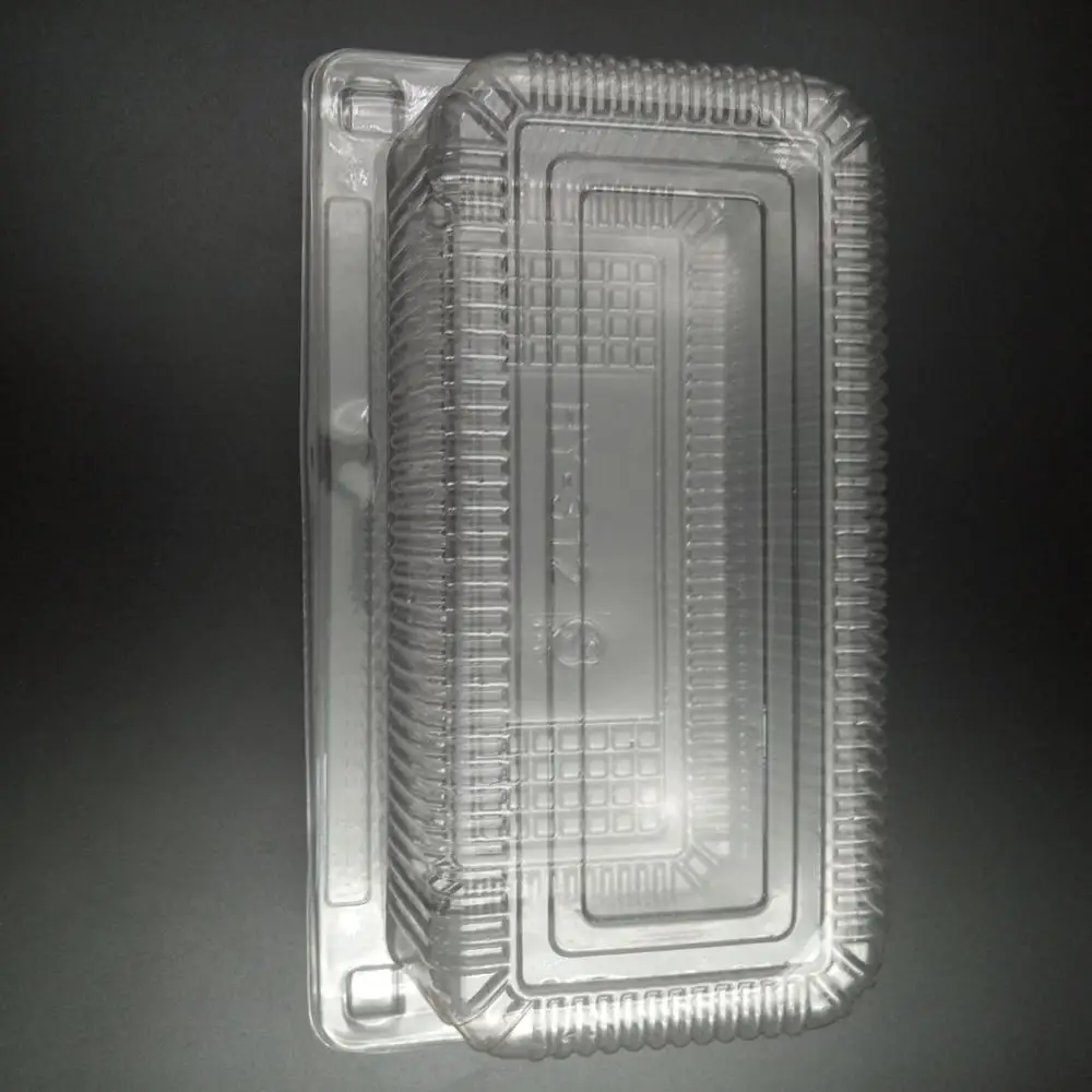 
high quality rectangular transparent cake plastic box for food container 