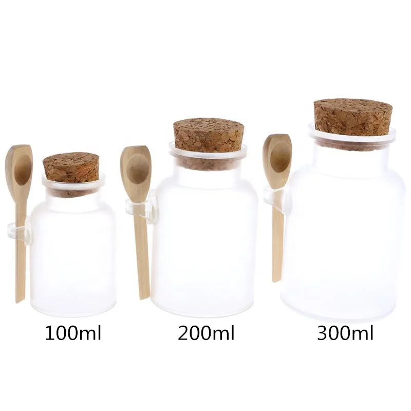 Free Sample 100ml 200g 300g 500g Seasoning Sauce Dressing Cruet Powder Plastic Bath Salt Jar