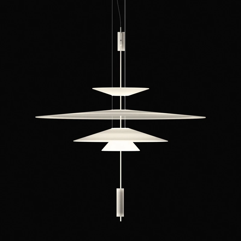 
LED New Design Pendant Acrylic Iron Material Slicing Lamp Project Lighting Exhibition Chandelier 