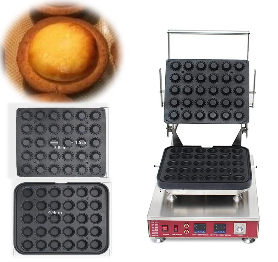
Electric Mini 30 pcs/plate Double digital Egg tart machine Egg Shell Maker 
