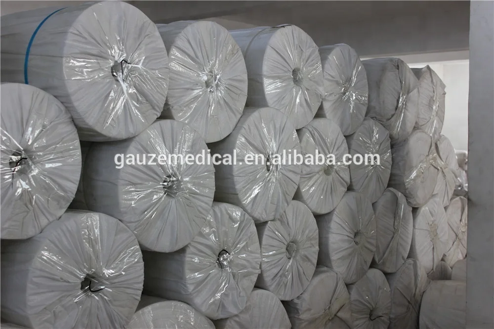 Absorbent High Quality Medical dressing Jumbo Gauze Roll Bleached 100% Organic Cotton Fabric Big surgical Rolls 24*20 Mesh