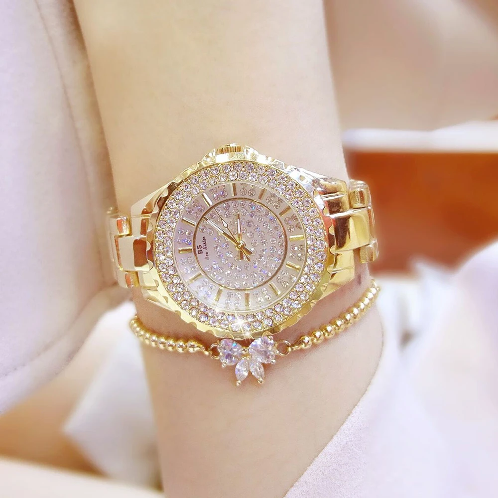 Women Watches 2019 Luxury Brand Ladies Dress Watches Stainless Steel Diamond Watch Quartz Clock Relogio Feminino