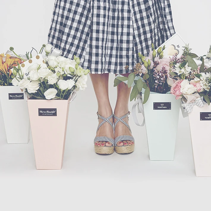 Custom gift packaging flower boxes paper made for fresh flower