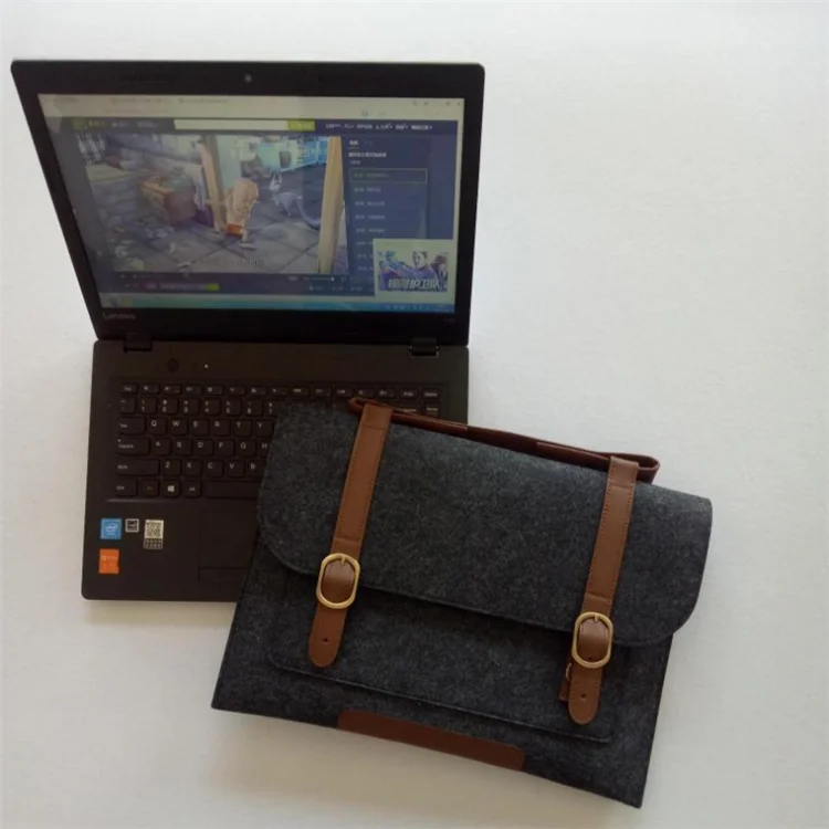 felt Briefcase Bag with Handle for Macbook 15