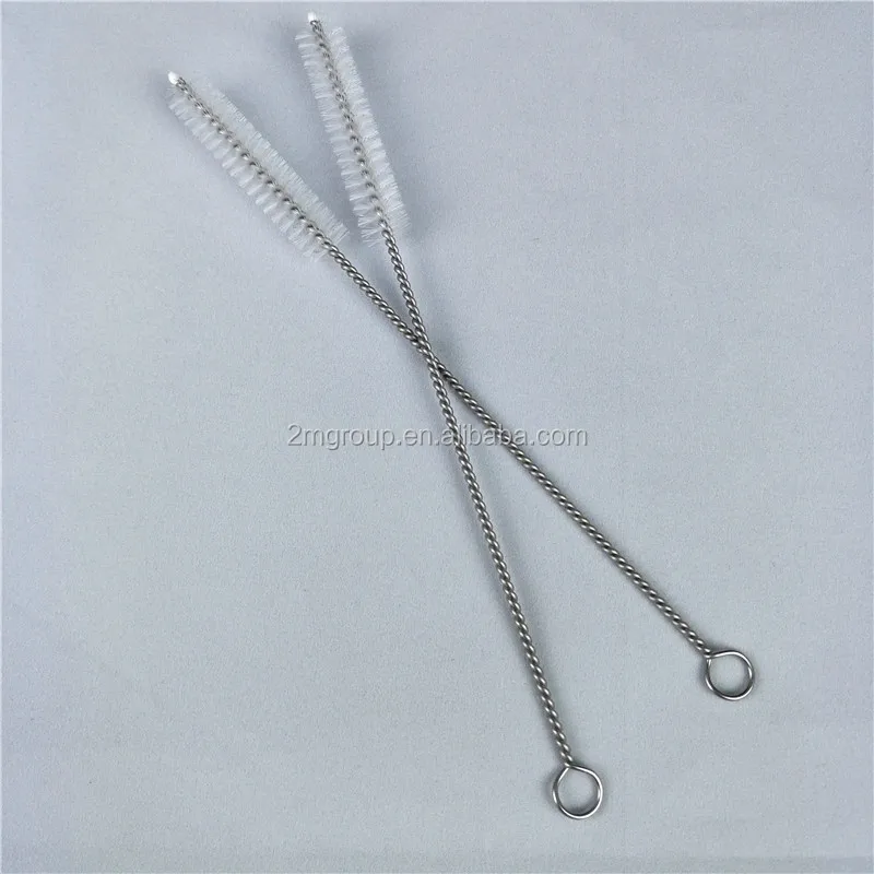 Stainless steel drinking straws clean brushes