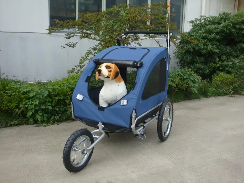 New Version! 2 in 1 Big Dog stroller jogger for large pet with foldable handle bar 10307