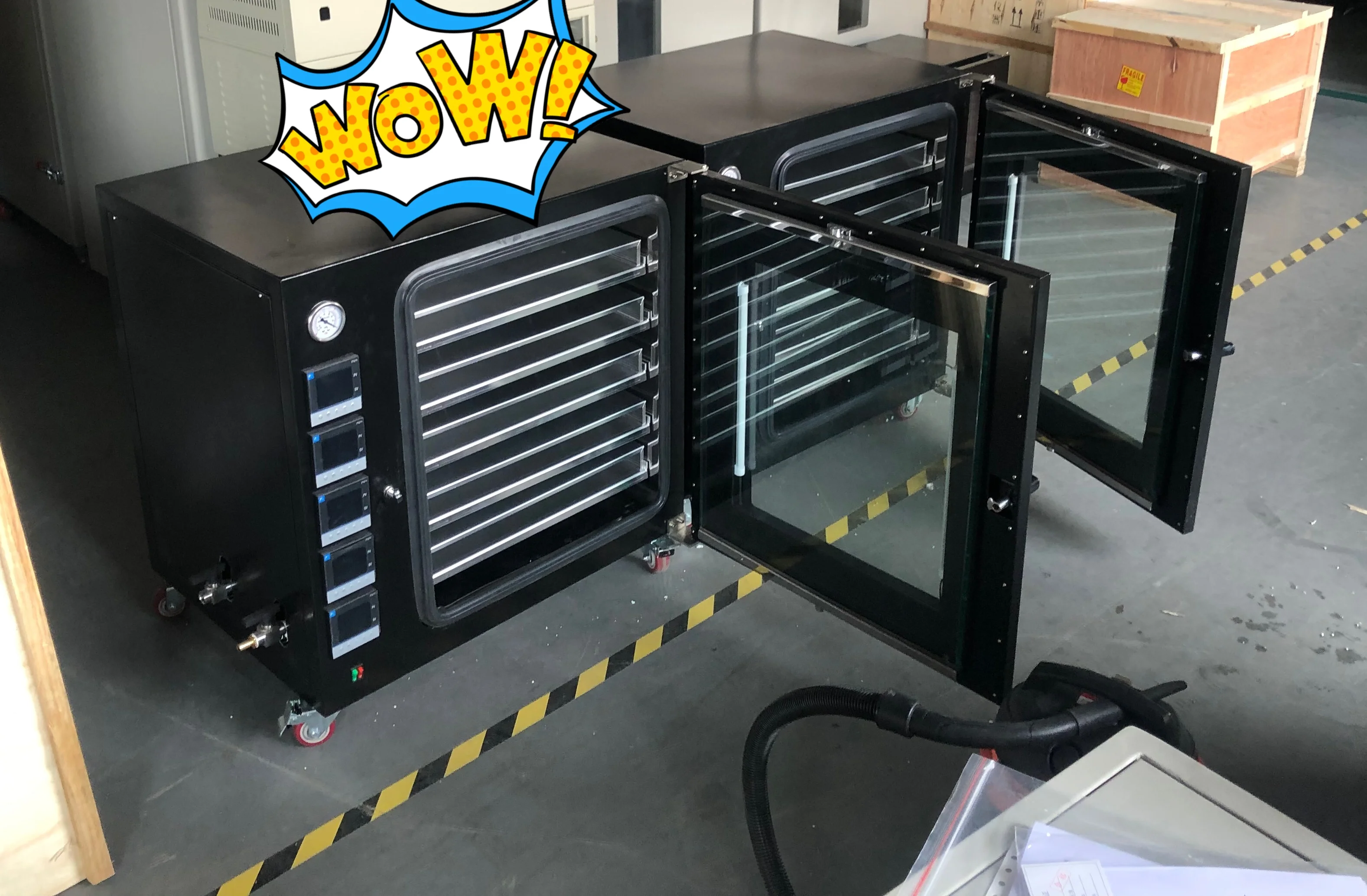 
7.8Plus BHO Vacuum Oven 5 Heated Shelves,plus 5 removble pans St. St. Tubing & Valves 