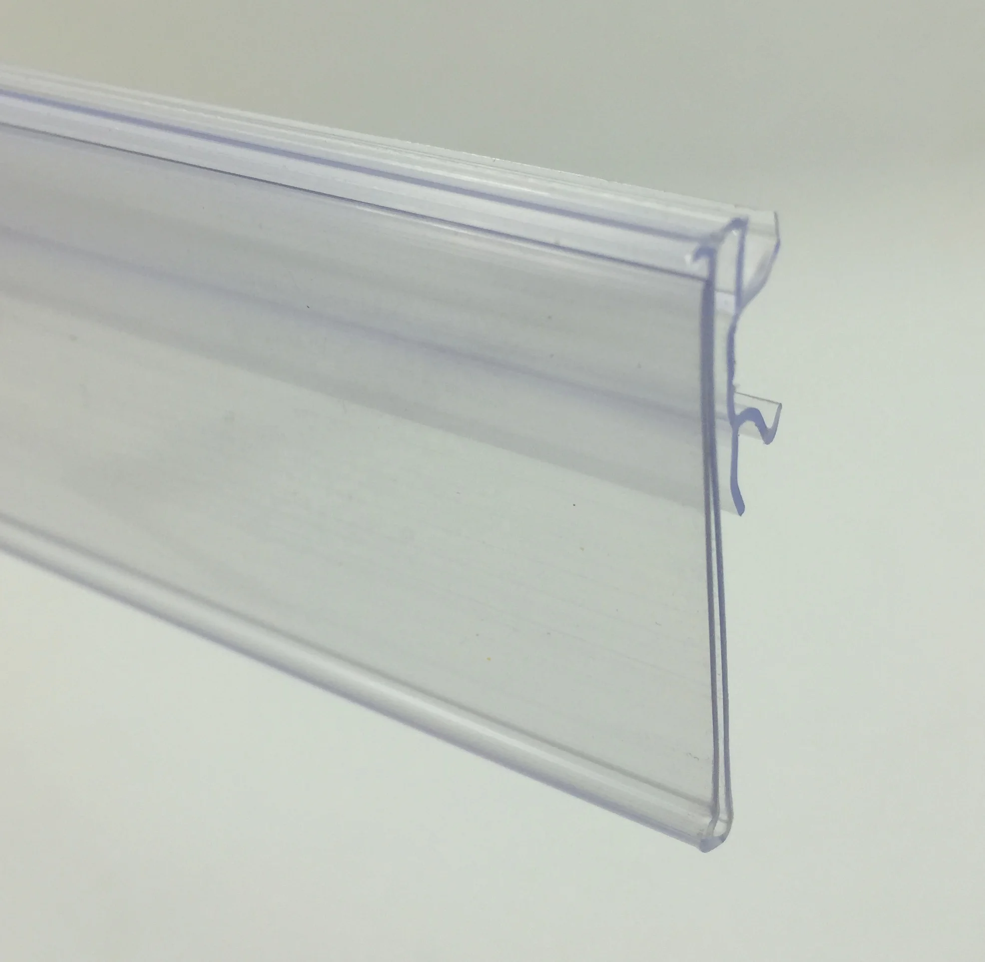 Store retail Supermarket 12~15mm H C channel shelf flip up data strip/ fruits and vegetables price tag display label holder