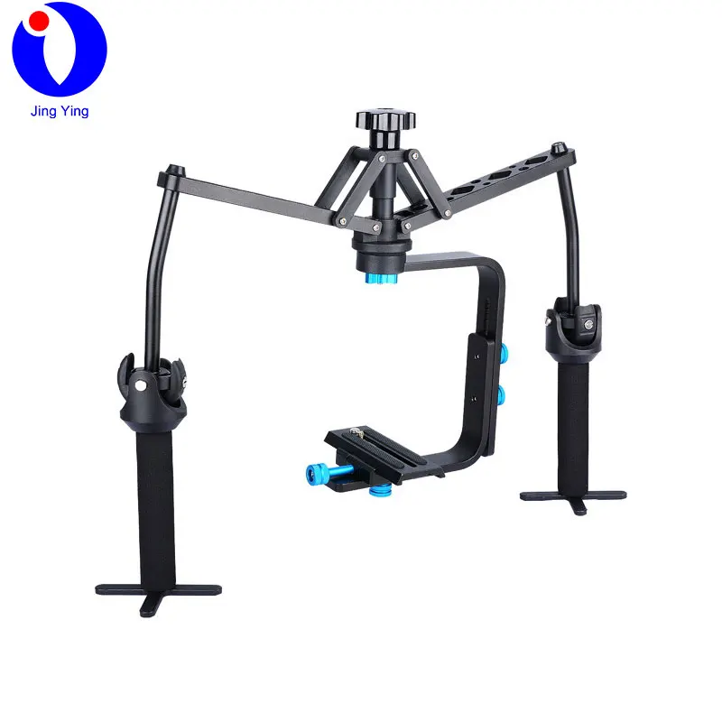 JingYing cheap dual handle video camera spider stabilizer for camera