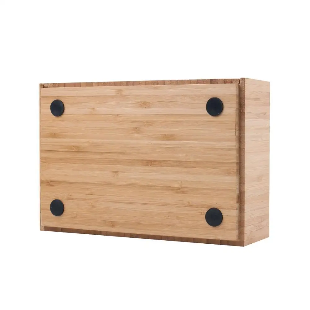 Natural Bamboo Wood Makeup Drawer Organizer Tray Storage Box, Break Resistant Display Case and drawer